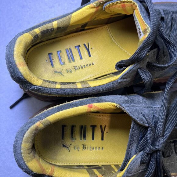 Puma Fenty Cleated Creeper by Rihanna suede green yellow sneaker womens 7.5 - Picture 12 of 12